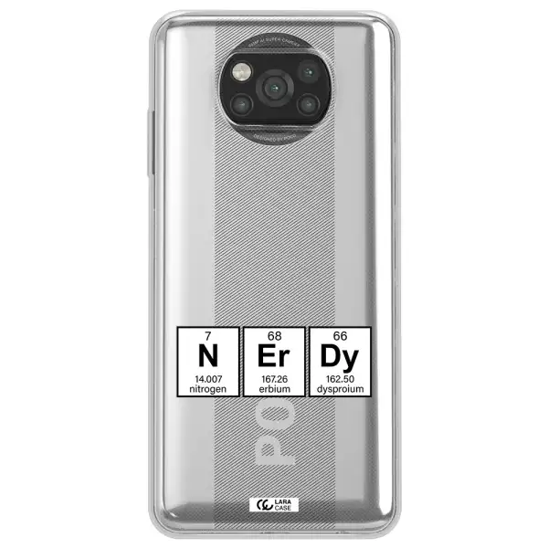 a group of periodic table symbols Xiaomi Poco X3 Clear TPU Case