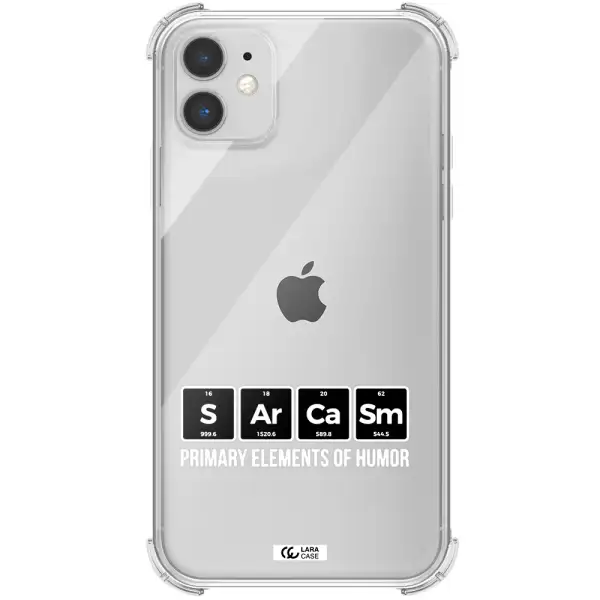 a group of black square letters with white text Apple iPhone 11 Clear PC Case