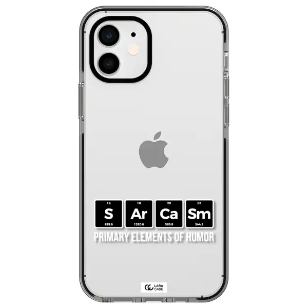 a group of black square letters with white text Apple iPhone 11 impact black border Case