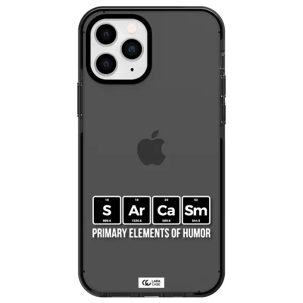 a group of black square letters with white text Apple iPhone 11 pro max impact Smoke Black Case