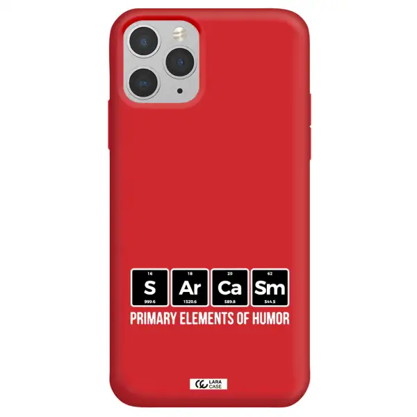 a group of black square letters with white text Apple iPhone 11 pro Silicone Imperial Red Case