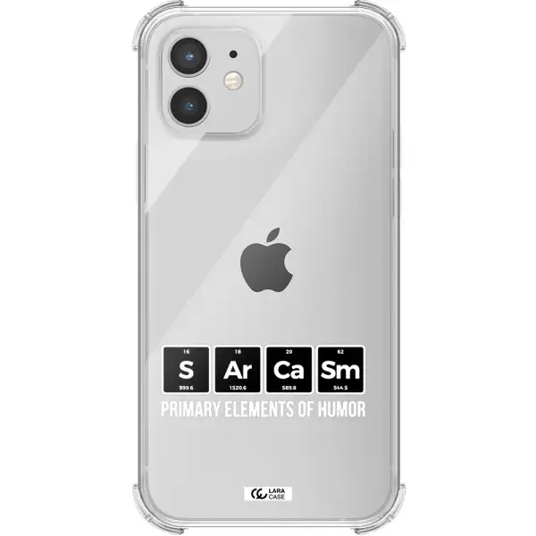 a group of black square letters with white text Apple iPhone 12 Clear PC Case