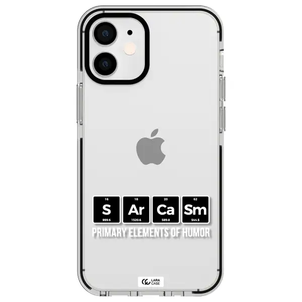 a group of black square letters with white text Apple iPhone 12 mini impact black border Case