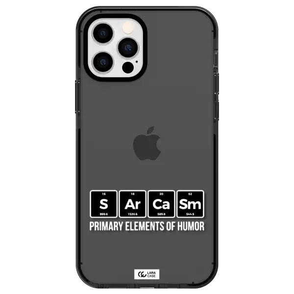 a group of black square letters with white text Apple iPhone 12 pro impact Smoke Black Case