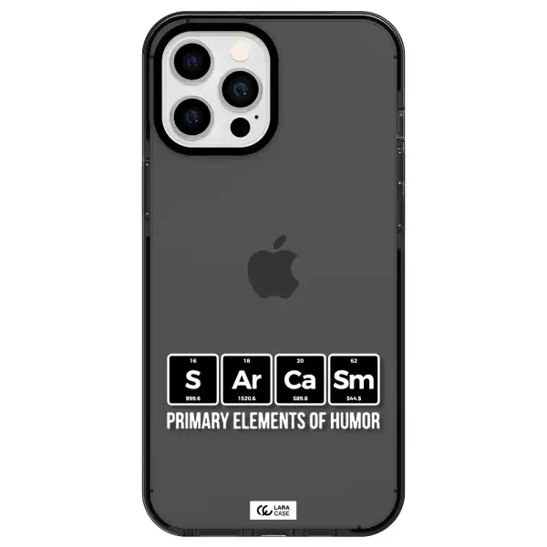 a group of black square letters with white text Apple iPhone 12 pro max impact Smoke Black Case