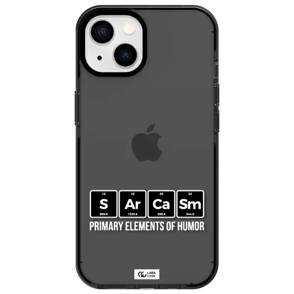 a group of black square letters with white text Apple iPhone 13 impact Smoke Black Case