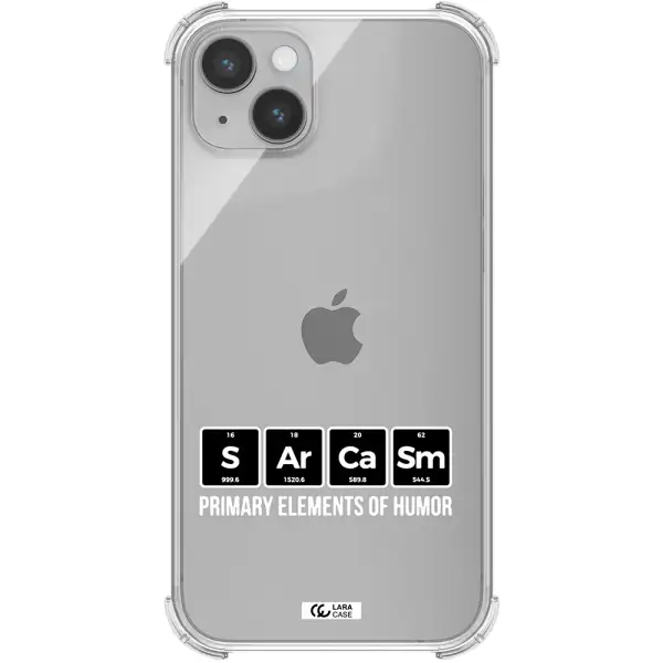 a group of black square letters with white text Apple iPhone 14 Clear PC Case