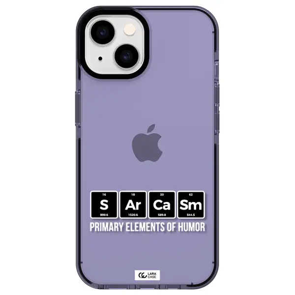a group of black square letters with white text Apple iPhone 14 impact Lilac Case