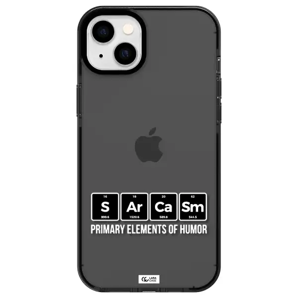 a group of black square letters with white text Apple iPhone 14 plus impact Smoke Black Case