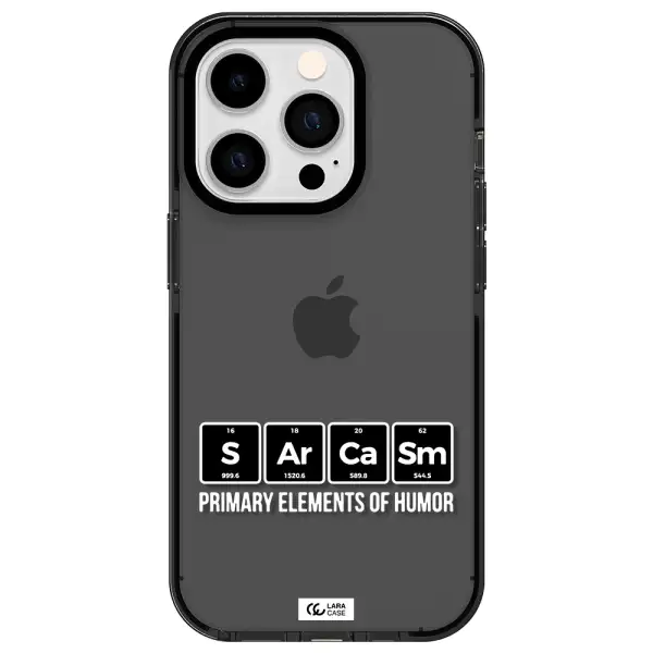a group of black square letters with white text Apple iPhone 14 pro impact Smoke Black Case