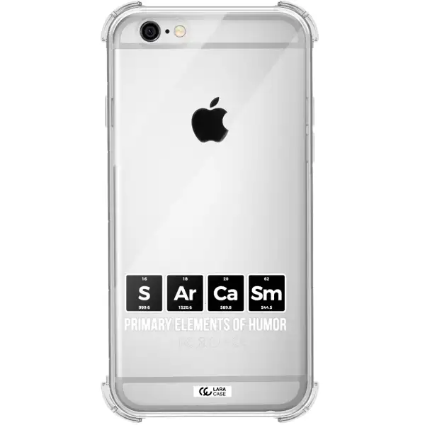 a group of black square letters with white text Apple iPhone 6 Clear PC Case