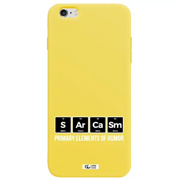a group of black square letters with white text Apple iPhone 6 plus Silicone canary yellow Case