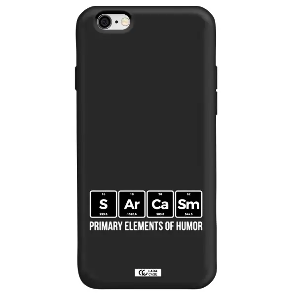 a group of black square letters with white text Apple iPhone 6 Silicone black Case