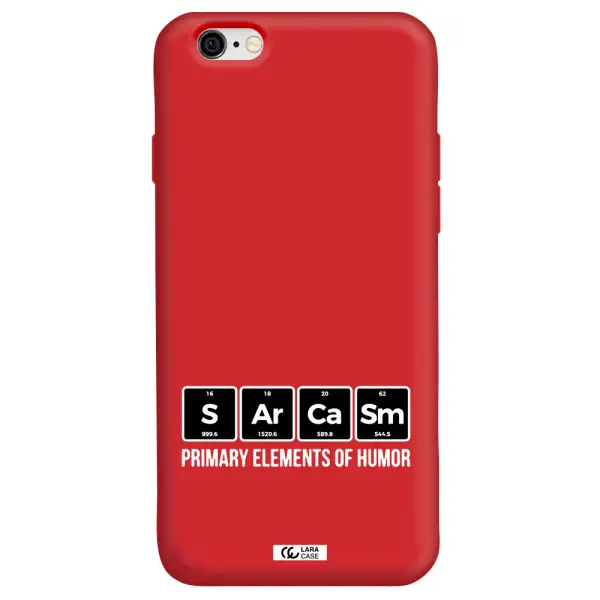 a group of black square letters with white text Apple iPhone 6 Silicone Imperial Red Case