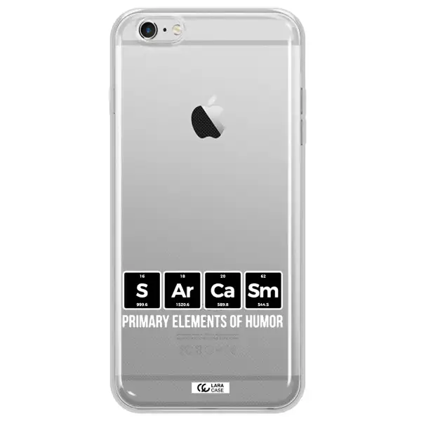 a group of black square letters with white text Apple iPhone 6S Clear TPU Case