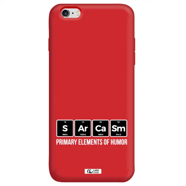 a group of black square letters with white text Apple iPhone 6S Silicone Imperial Red Case