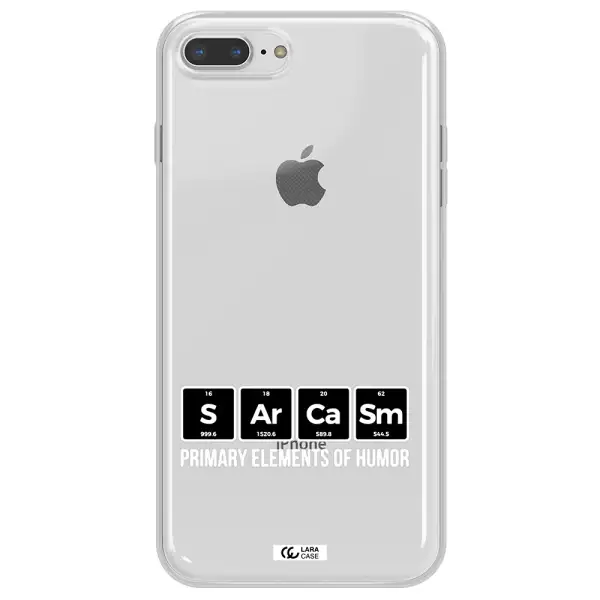a group of black square letters with white text Apple iPhone 8 plus Clear TPU Case