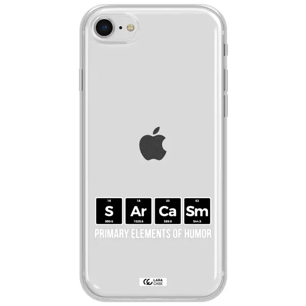 A Group Of Black Square Letters With White Text Apple Iphone Se 2020 Clear Tpu Case