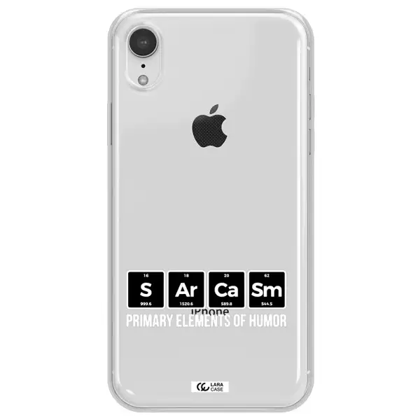 a group of black square letters with white text Apple iPhone XR Clear TPU Case