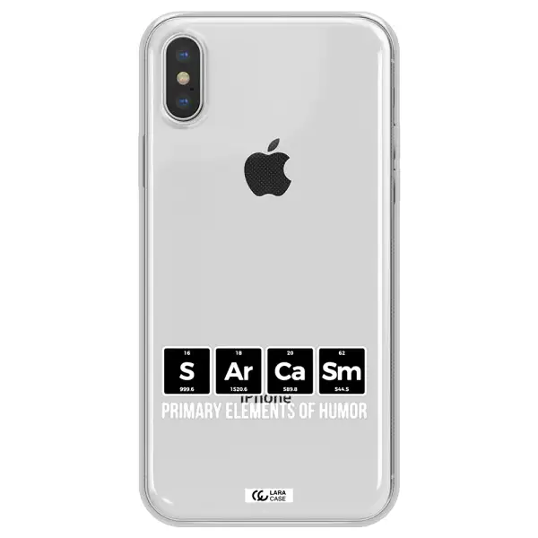 a group of black square letters with white text Apple iPhone XS Clear TPU Case