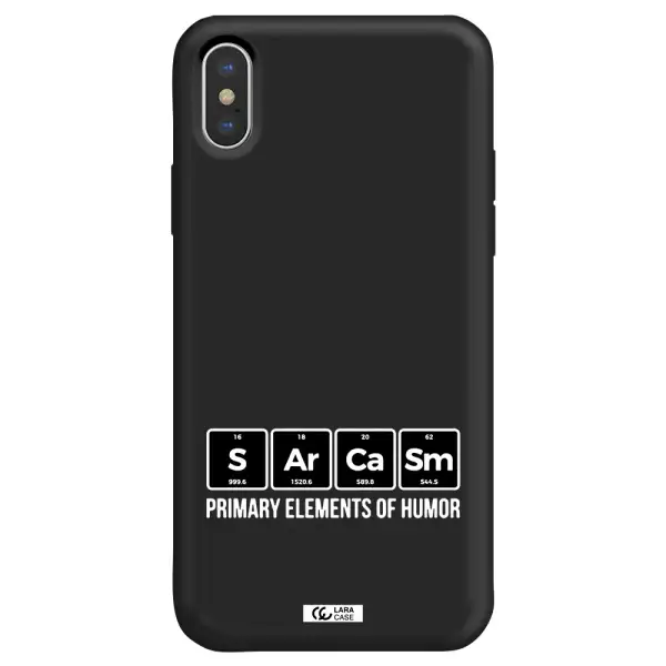 a group of black square letters with white text Apple iPhone XS max Silicone black Case