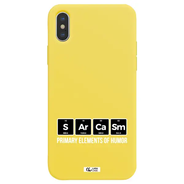 a group of black square letters with white text Apple iPhone XS max Silicone canary yellow Case