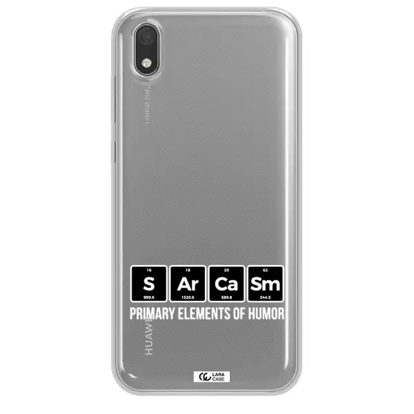 a group of black square letters with white text Huawei Honor 8S Clear TPU Case