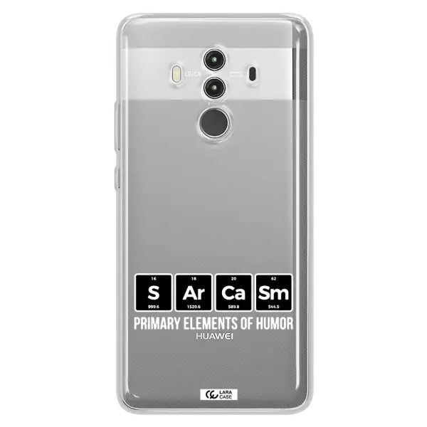 a group of black square letters with white text Huawei Mate 10 Clear TPU Case
