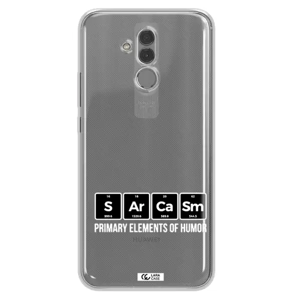 a group of black square letters with white text Huawei Mate 20 Lite Clear TPU Case