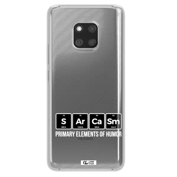 a group of black square letters with white text Huawei Mate 20 Pro Clear TPU Case