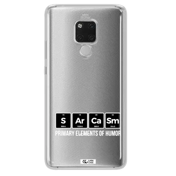 a group of black square letters with white text Huawei Mate 20X Clear TPU Case