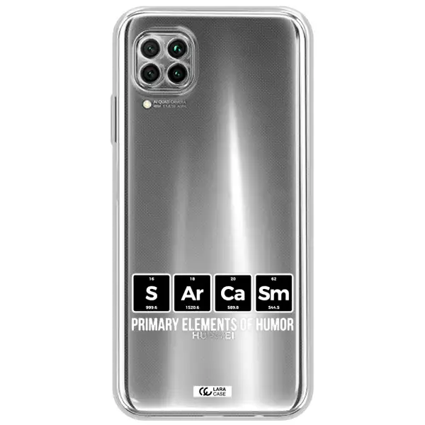 A Group Of Black Square Letters With White Text Huawei Nova 7I Clear Tpu Case