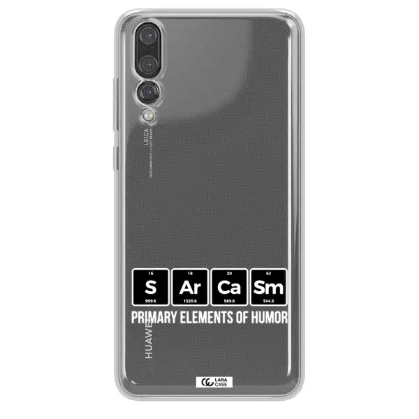 a group of black square letters with white text Huawei P20 Pro Clear TPU Case
