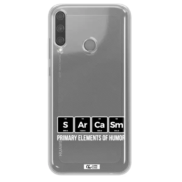 a group of black square letters with white text Huawei P40 Lite E Clear TPU Case
