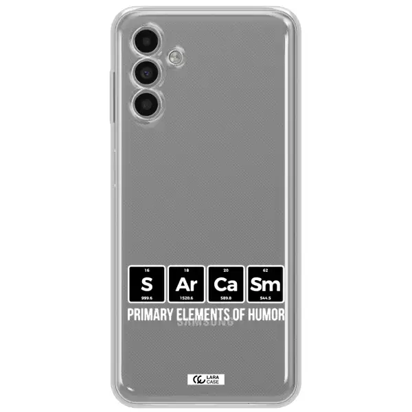 A Group Of Black Square Letters With White Text Samsung A13 5G Clear Tpu Case