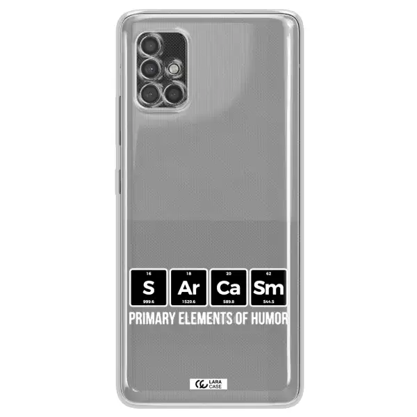 A Group Of Black Square Letters With White Text Samsung A40S Clear Tpu Case