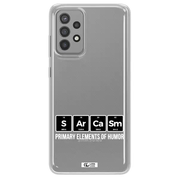a group of black square letters with white text Samsung A72 Clear TPU Case