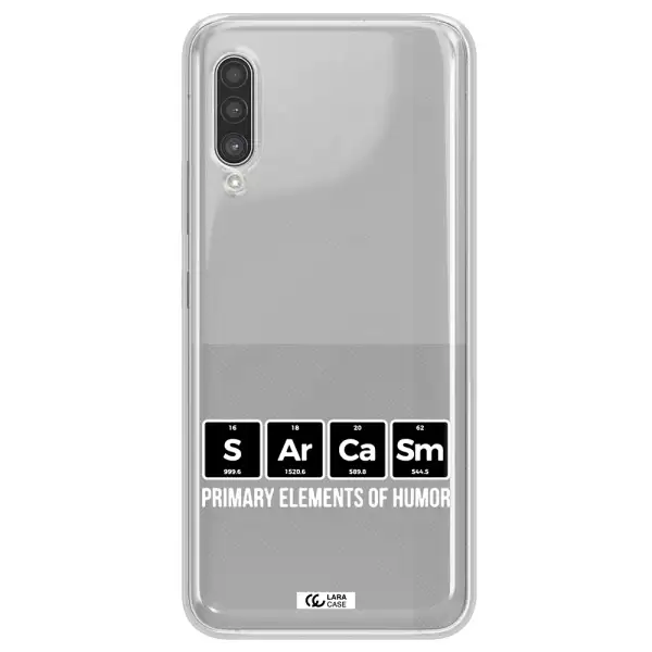 a group of black square letters with white text Samsung A90 Clear TPU Case