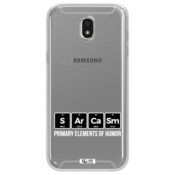 a group of black square letters with white text Samsung J5 2017 Clear TPU Case