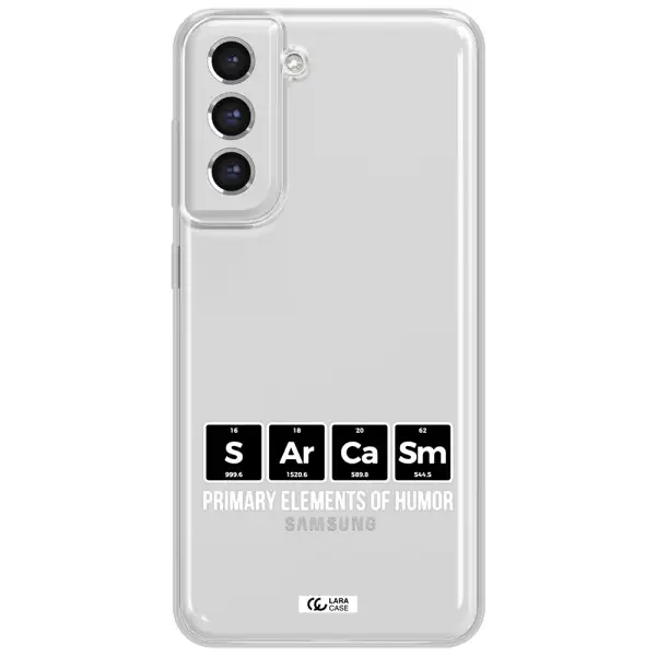 A Group Of Black Square Letters With White Text Samsung S21 Fe Clear Tpu Case