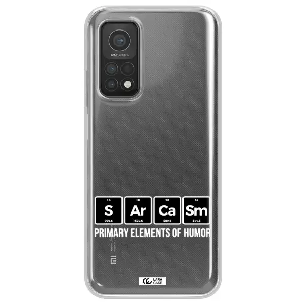 a group of black square letters with white text Xiaomi Mi 10T Clear TPU Case