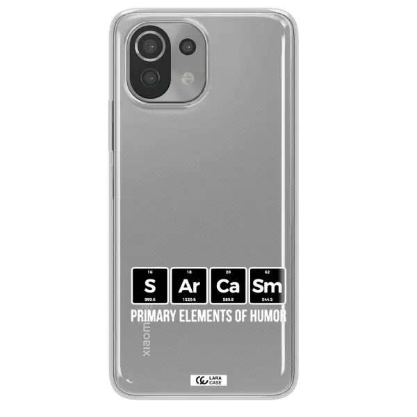 a group of black square letters with white text Xiaomi Mi 11 Lite Clear TPU Case