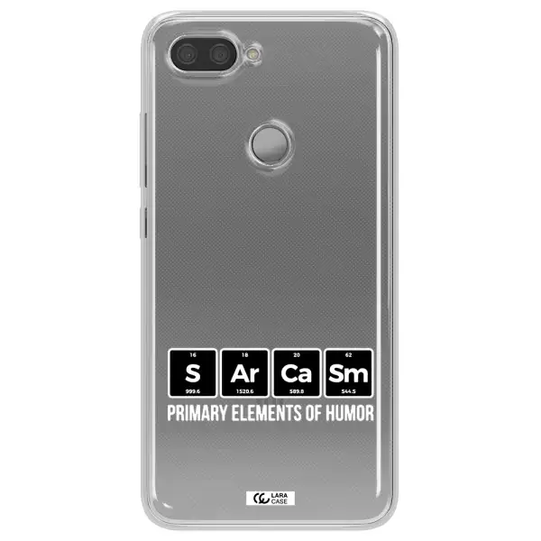 a group of black square letters with white text Xiaomi Mi 8 Lite Clear TPU Case