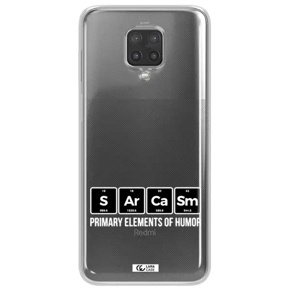 a group of black square letters with white text Xiaomi Note 9 Pro Clear TPU Case