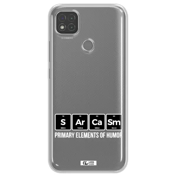 a group of black square letters with white text Xiaomi Redmi 9C Clear TPU Case
