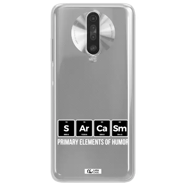 a group of black square letters with white text Xiaomi Redmi K30 Clear TPU Case