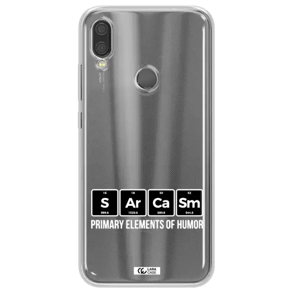 a group of black square letters with white text Xiaomi Redmi Note 7 Clear TPU Case