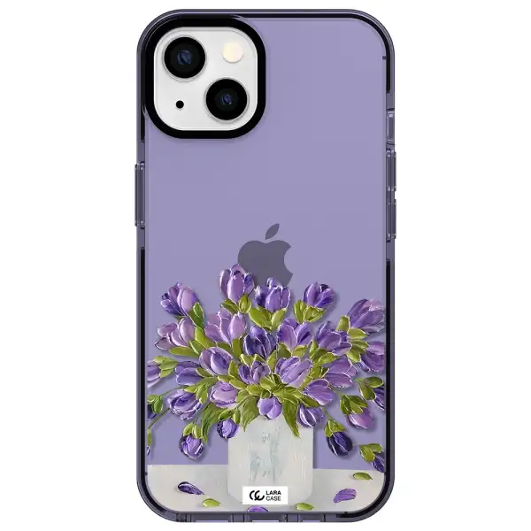 a bunch of purple flowers Apple iPhone 13 impact Lilac Case