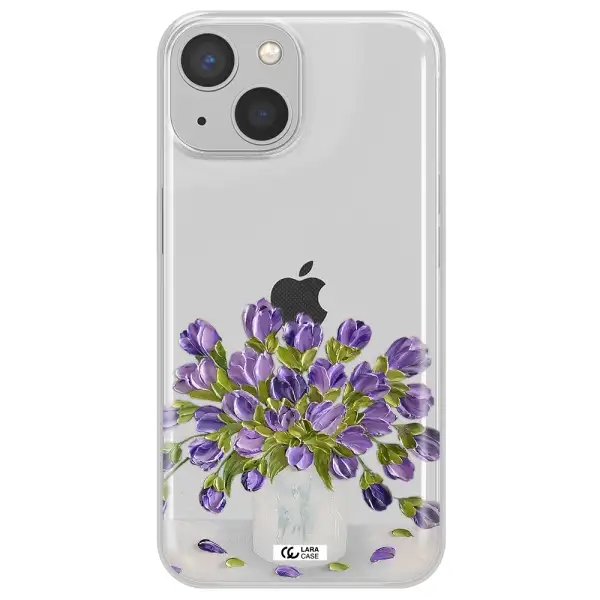 a bunch of purple flowers Apple iPhone 13 mini Clear TPU Case