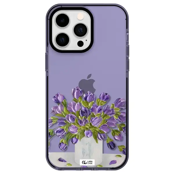 a bunch of purple flowers Apple iPhone 15 Pro impact Lilac Case